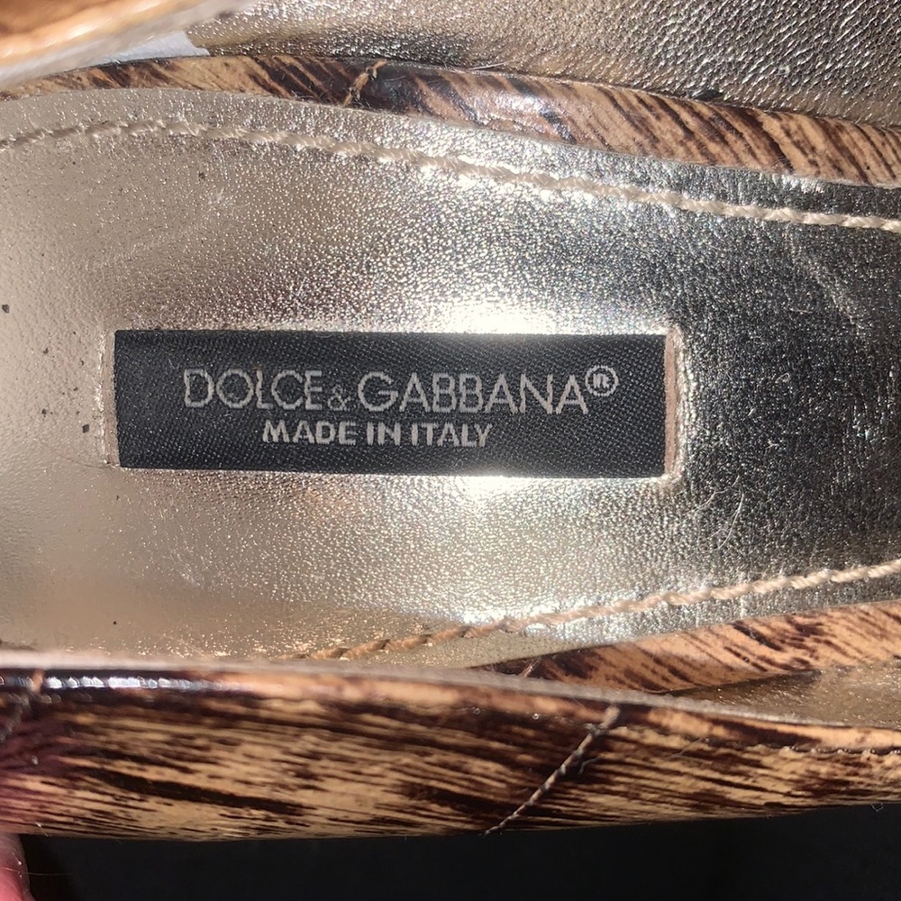 DOLCE & GABBANA eel stilettos heels, tan/brown. Did you hear? Eel's the deal! 38 - Picture 15 of 16